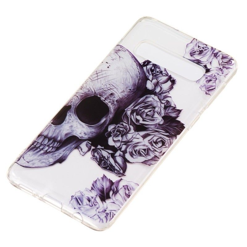 Deksel Samsung Galaxy S10 Mobildeksel Blomsterhodeskalle