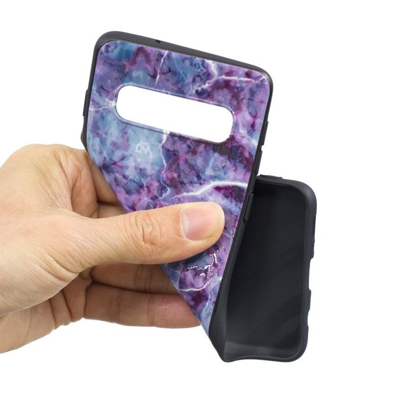 Deksel Samsung Galaxy S10 Mobildeksel Lilla Marmor