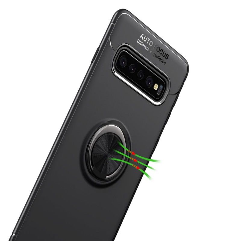 Deksel Samsung Galaxy S10 Svart Roterende Ring Anti-fall