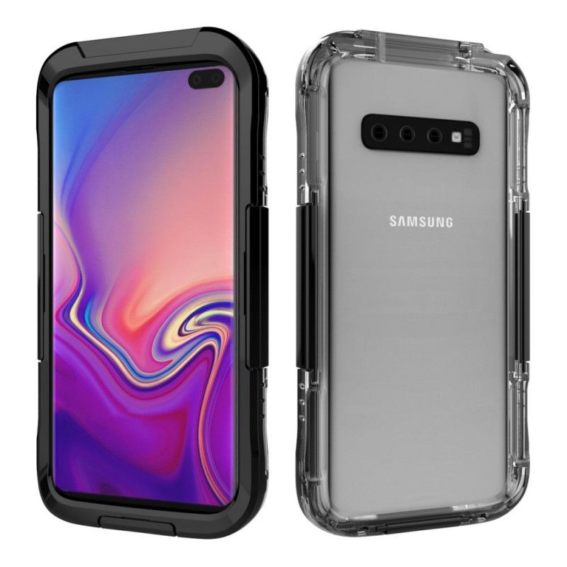 Deksel Samsung Galaxy S10 Svart Vanntett 10M Anti-fall