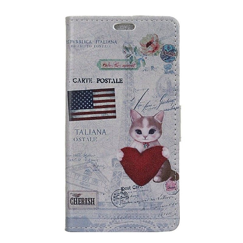 Folio Deksel for Samsung Galaxy S10 Omreisende Katt