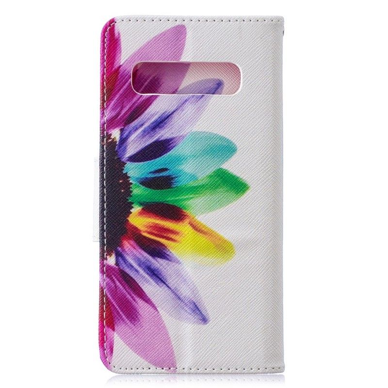 Folio Deksel Samsung Galaxy S10 Akvarellblomst Beskyttelse