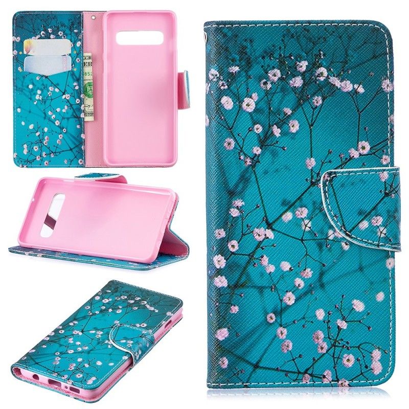 Folio Deksel Samsung Galaxy S10 Blomstrende Tre