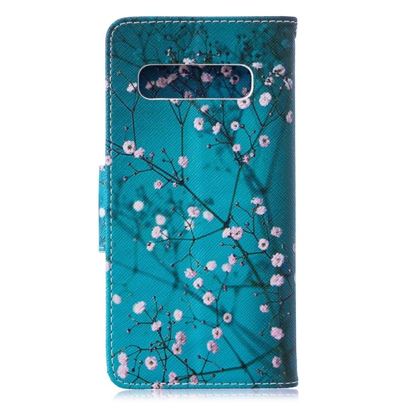 Folio Deksel Samsung Galaxy S10 Blomstrende Tre