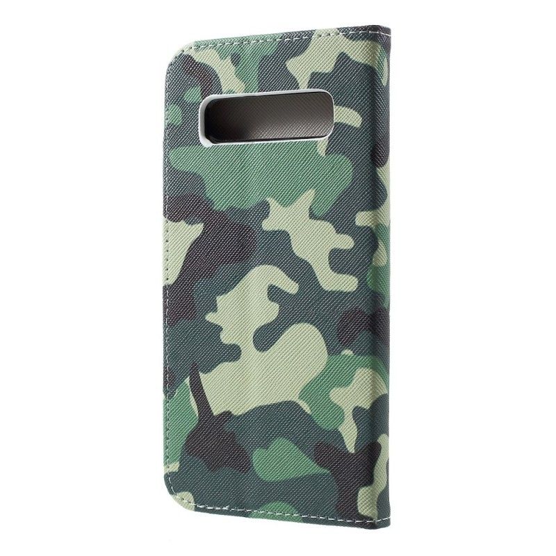 Folio Deksel Samsung Galaxy S10 Militær Kamuflasje