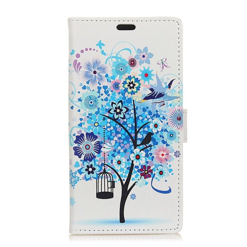 Folio Deksel Samsung Galaxy S10 Oransje Blomstrende Tre Beskyttelse