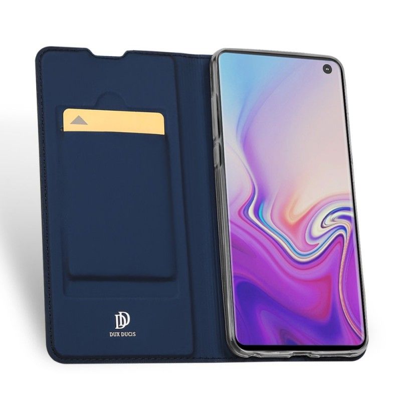 Folio Deksel Samsung Galaxy S10 Svart Mobildeksel Førsteklasses Serie