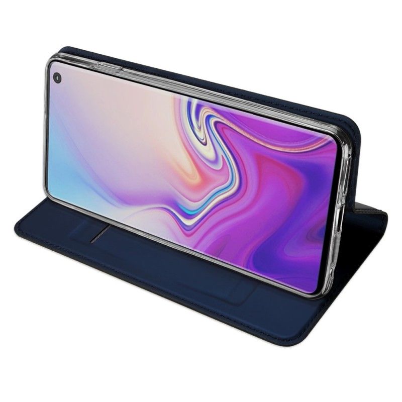 Folio Deksel Samsung Galaxy S10 Svart Mobildeksel Førsteklasses Serie