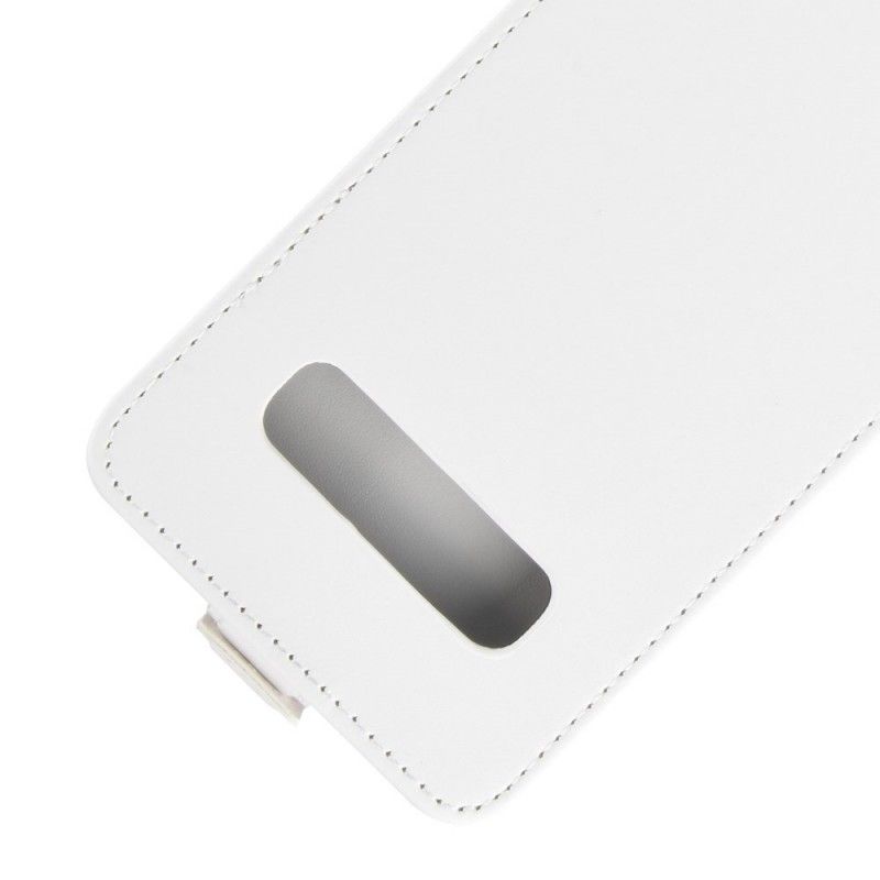 Folio Deksel Samsung Galaxy S10 Svart Sammenleggbar Skinneffekt