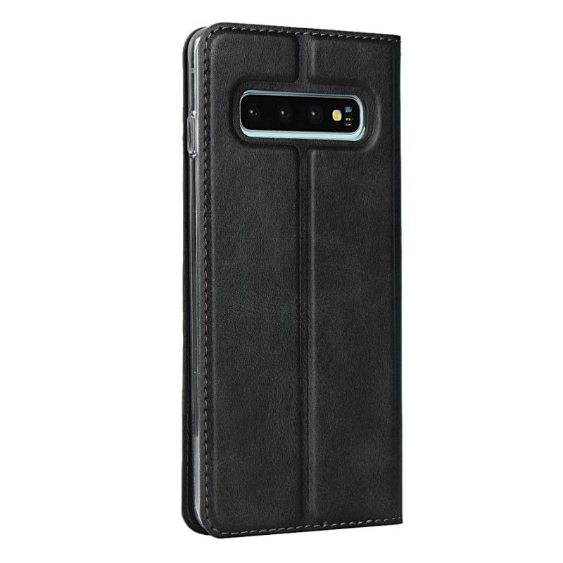 Folio Deksel Samsung Galaxy S10 Svart Ultra Finesse Anti-fall