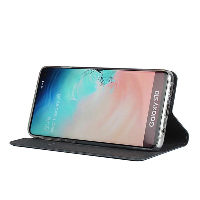 Folio Deksel Samsung Galaxy S10 Svart Ultra Finesse Anti-fall