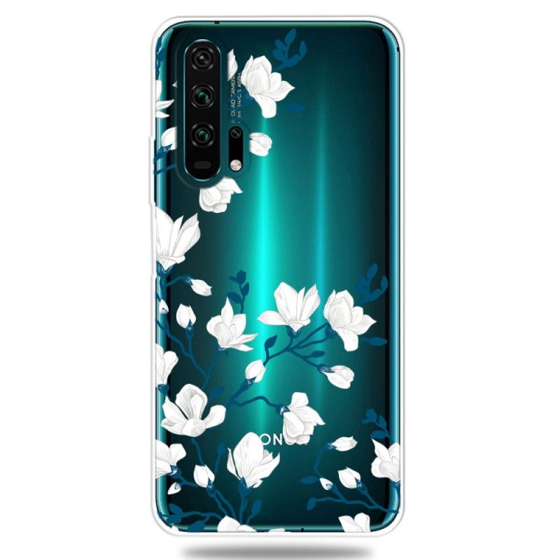 Deksel for Honor 20 Pro Hvite Blomster