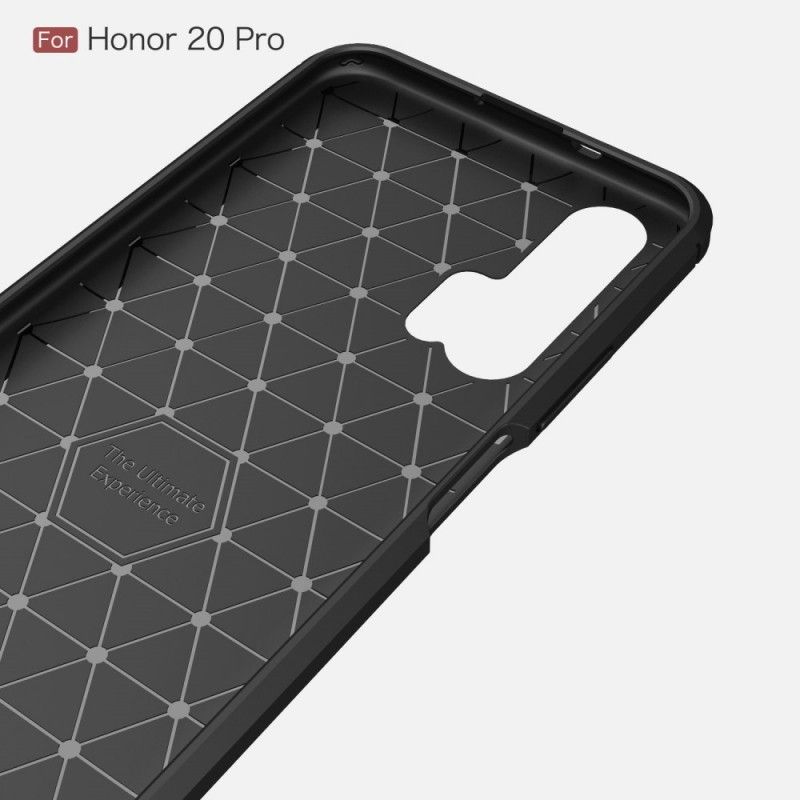 Deksel for Honor 20 Pro Svart Børstet Karbonfiber