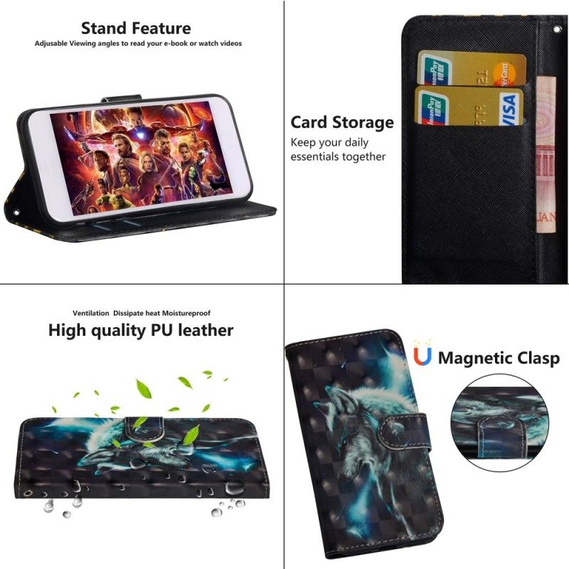 Folio Deksel for Honor 20 Pro Majestetisk Ulv