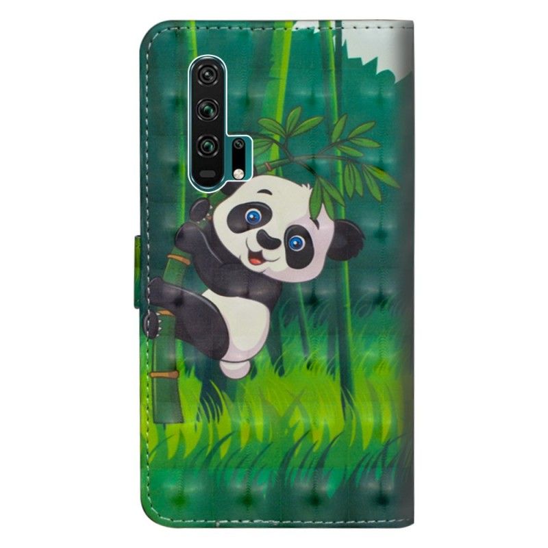 Folio Deksel for Honor 20 Pro Panda Og Bambus