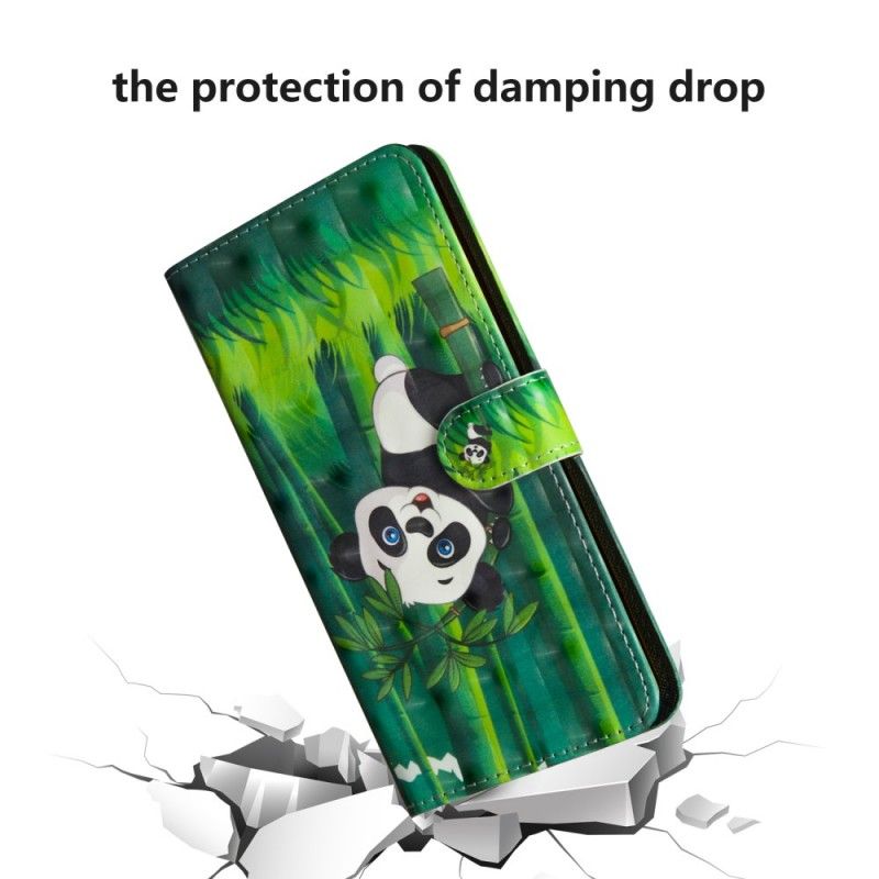 Folio Deksel for Honor 20 Pro Panda Og Bambus