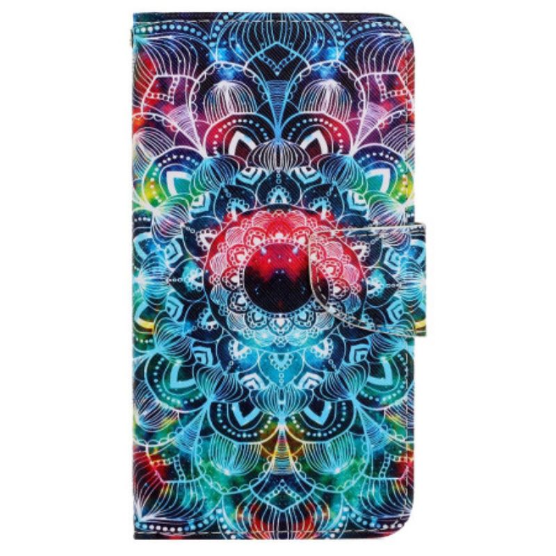 Folio Deksel Samsung Galaxy A15 5g Suveren Mandala Med Stropp