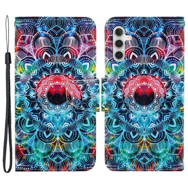 Folio Deksel Samsung Galaxy A15 5g Suveren Mandala Med Stropp