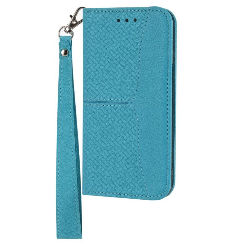 Lærdeksel Folio Deksel Samsung Galaxy A15 5g Strappy Woven Design