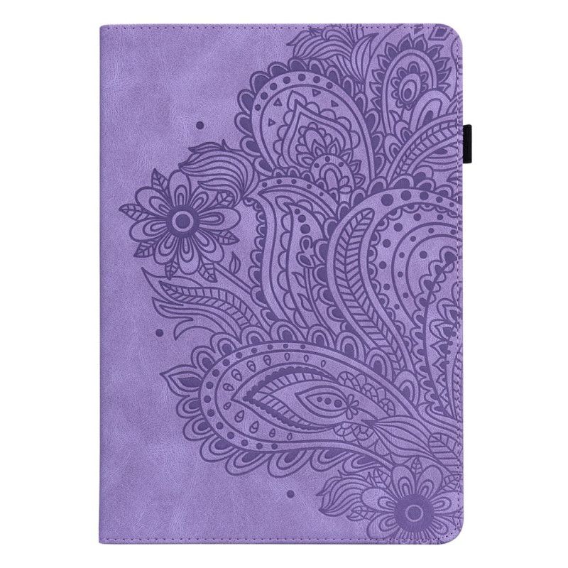 Case Etui Samsung Galaxy Tab A7 Rød Barokke Blomster