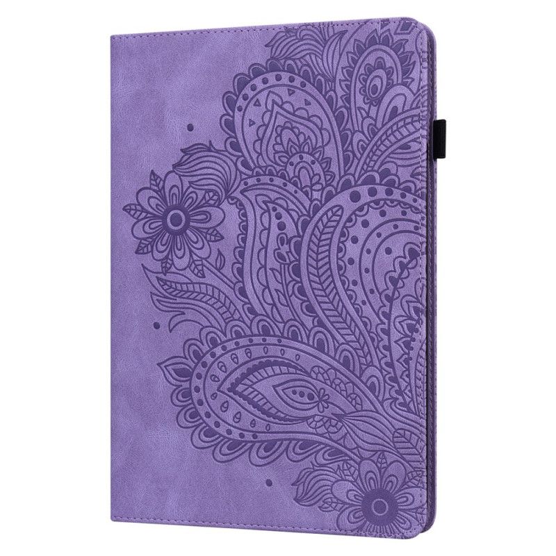 Case Etui Samsung Galaxy Tab A7 Rød Barokke Blomster