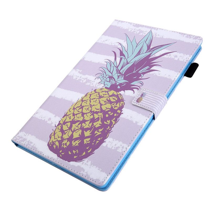 Folio Deksel for Samsung Galaxy Tab A7 Magenta Ananas Design