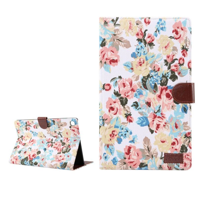 Folio Deksel for Samsung Galaxy Tab A7 Svart Frihetsblomster