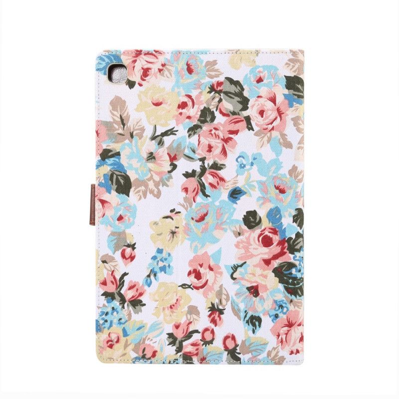 Folio Deksel for Samsung Galaxy Tab A7 Svart Frihetsblomster