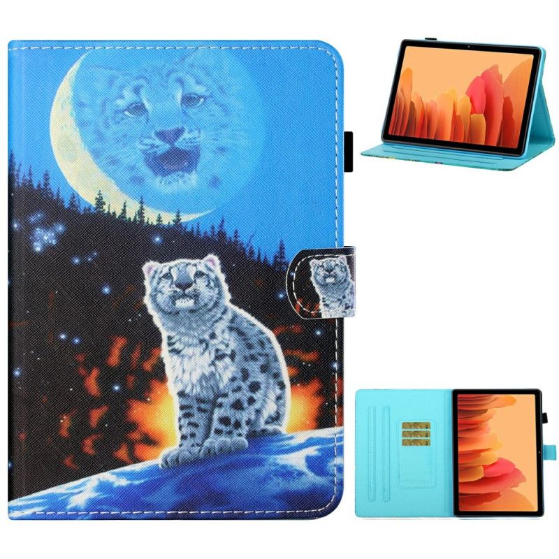 Folio Deksel for Samsung Galaxy Tab A7 Tiger Kunst