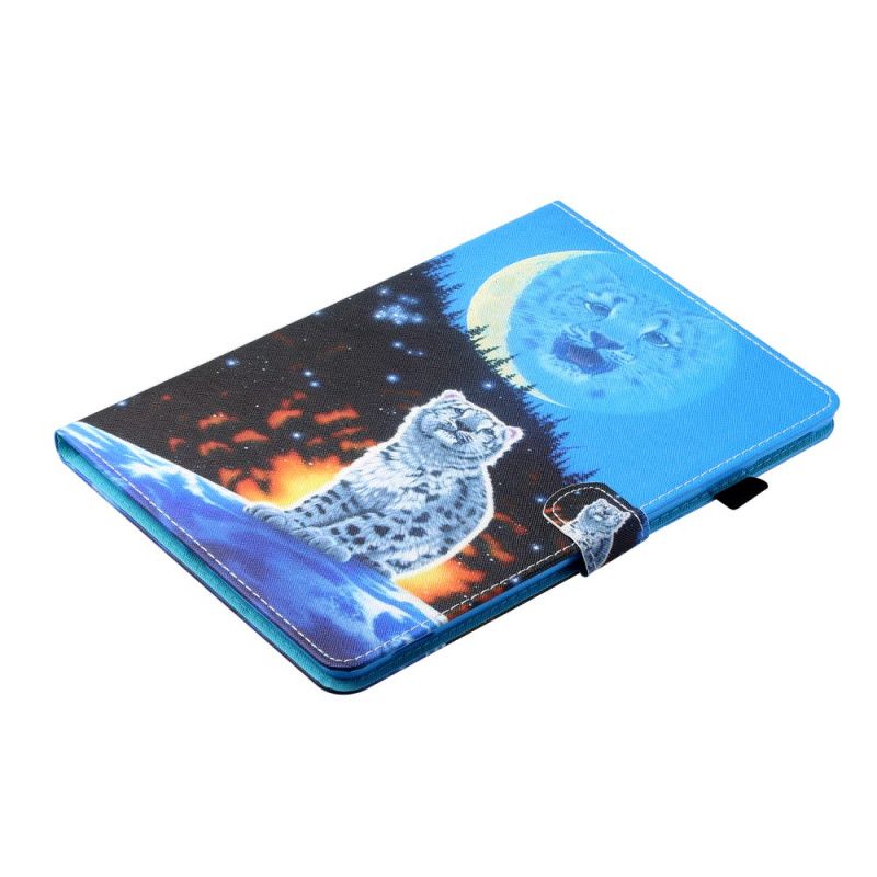 Folio Deksel for Samsung Galaxy Tab A7 Tiger Kunst