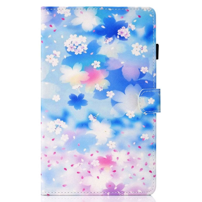 Folio Deksel Samsung Galaxy Tab A7 Akvarellblomster