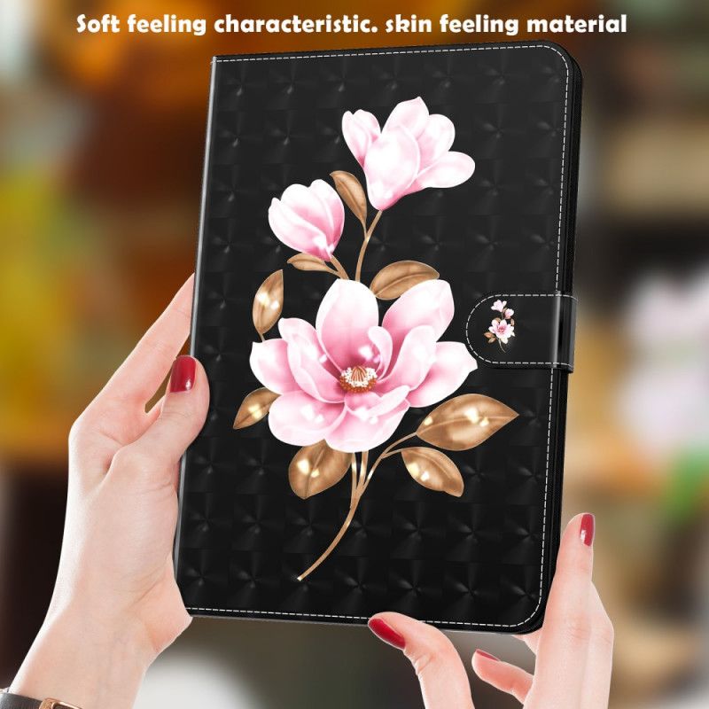 Folio Deksel Samsung Galaxy Tab A7 Lys Flekkrosa Blomster Anti-fall