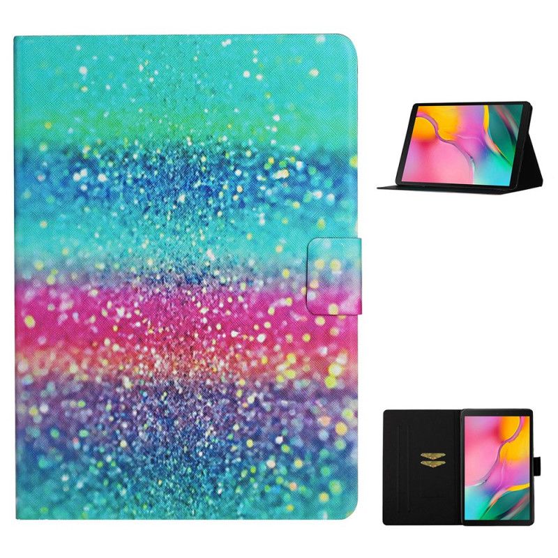 Lærdeksel Folio Deksel Samsung Galaxy Tab A7 Mobildeksel Glitterelement