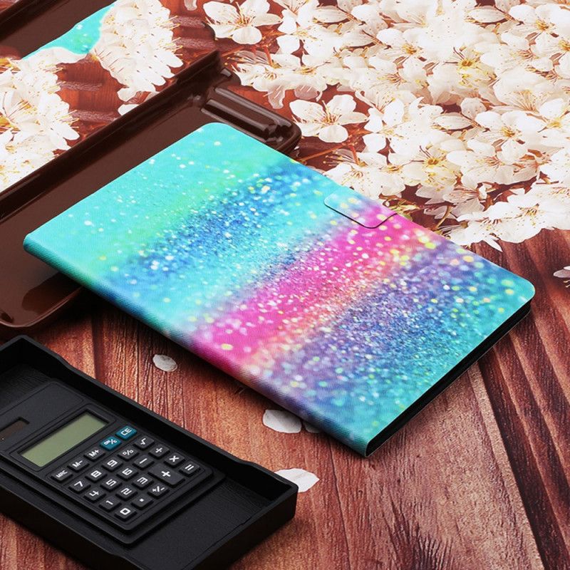 Lærdeksel Folio Deksel Samsung Galaxy Tab A7 Mobildeksel Glitterelement