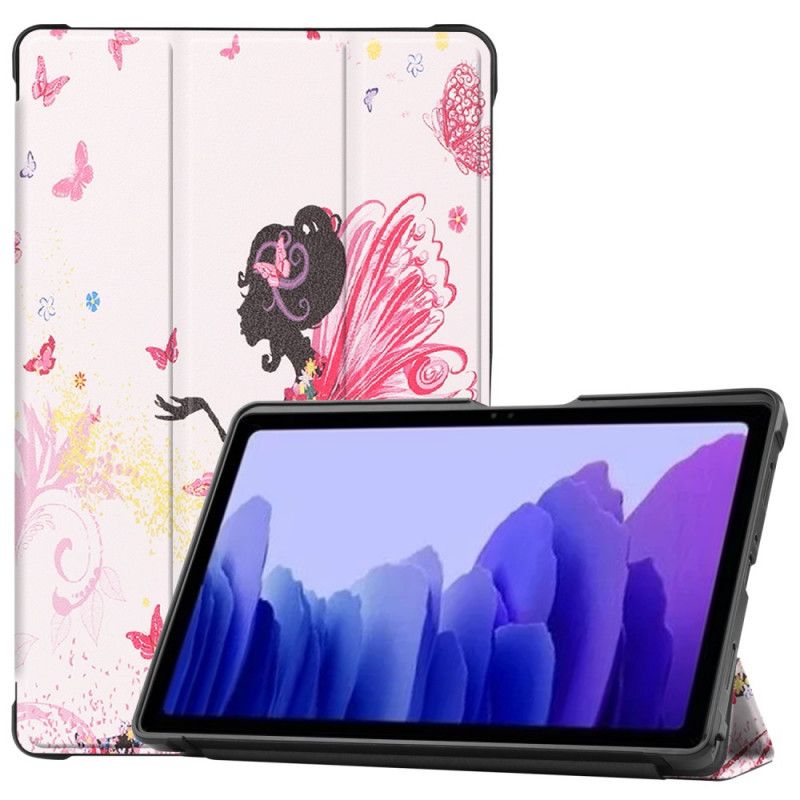 Smart Sak Samsung Galaxy Tab A7 Forsterket Blomsterfe