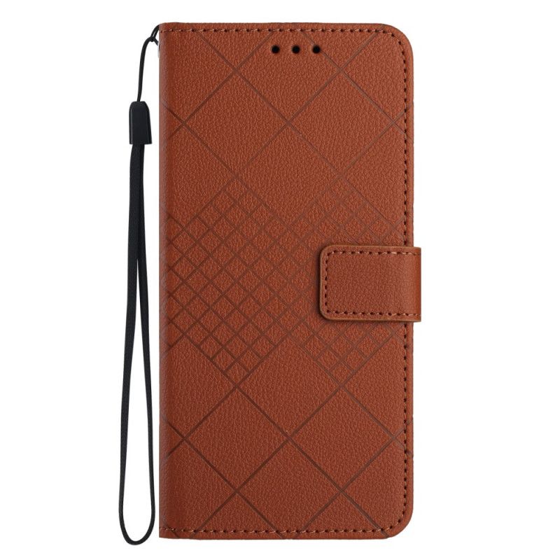 Folio Deksel Realme 12 Plus 5g Litchi Texture Diamond Design