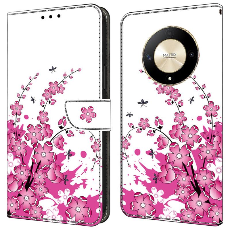 Folio Deksel Honor X9b / Magic 6 Lite Blomsterranke