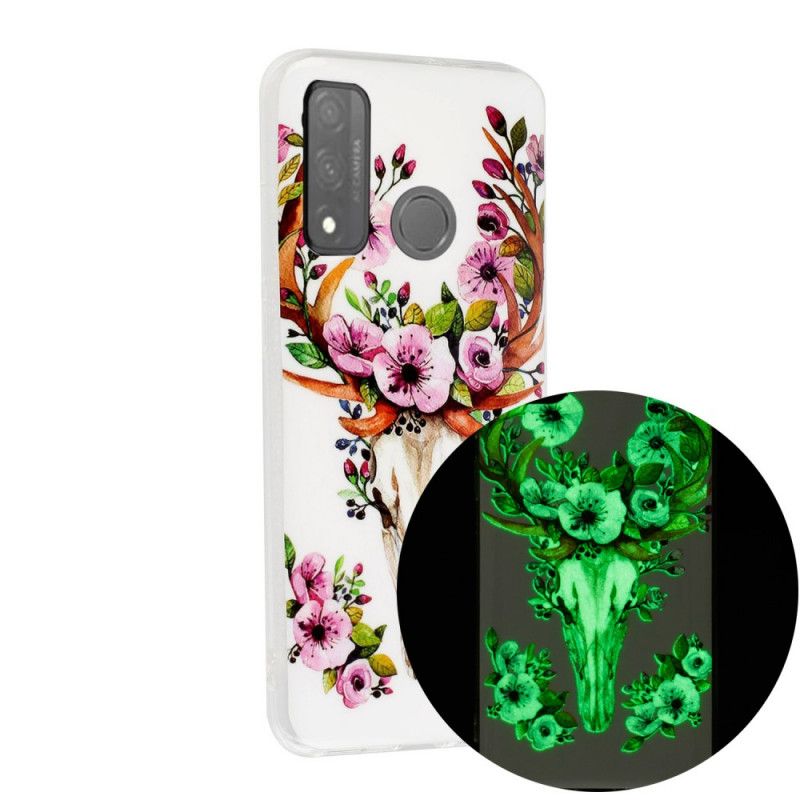 Deksel for Huawei P Smart 2020 Fluorescerende Blomstrende Elg