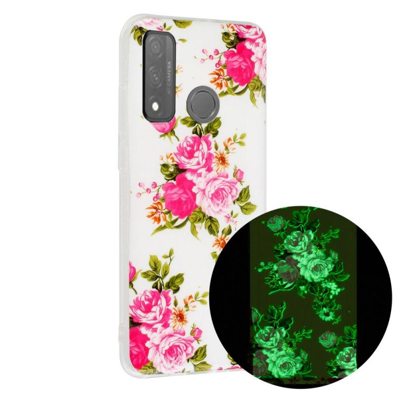 Deksel Huawei P Smart 2020 Fluorescerende Frihetsblomster Beskyttelse