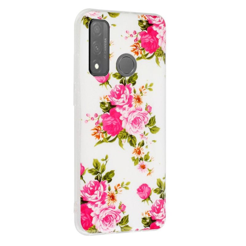 Deksel Huawei P Smart 2020 Fluorescerende Frihetsblomster Beskyttelse