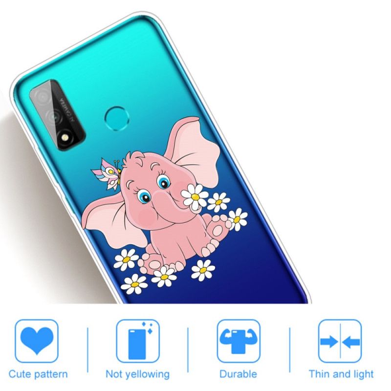 Deksel Huawei P Smart 2020 Gjennomsiktig Rosa Elefant