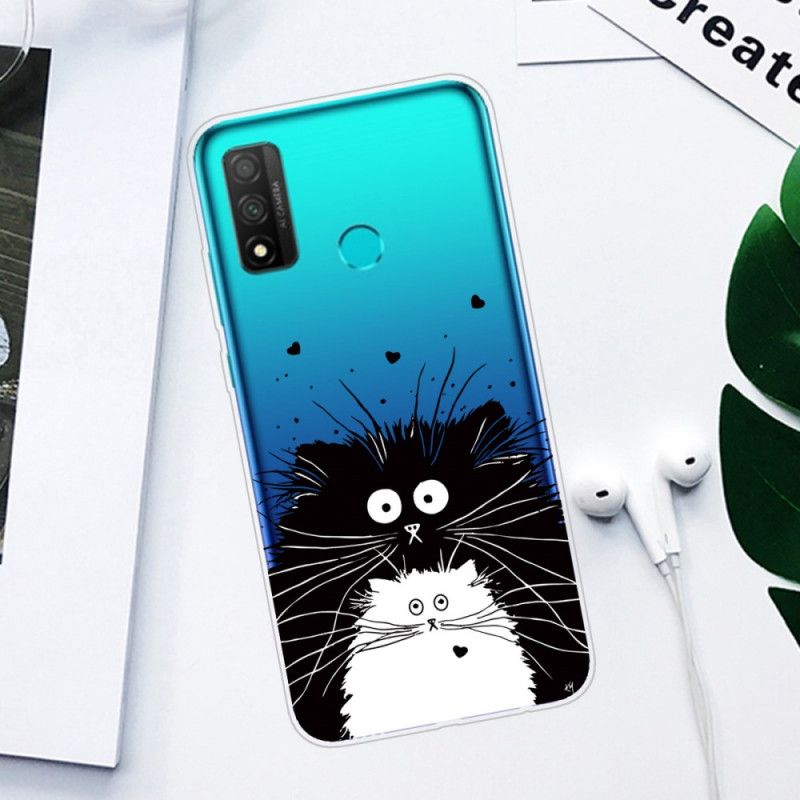 Deksel Huawei P Smart 2020 Gjennomsiktige Overraskede Katter