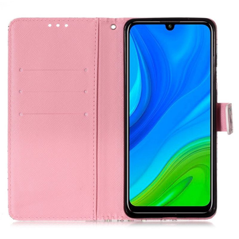 Folio Deksel for Huawei P Smart 2020 Akvarellvalmue