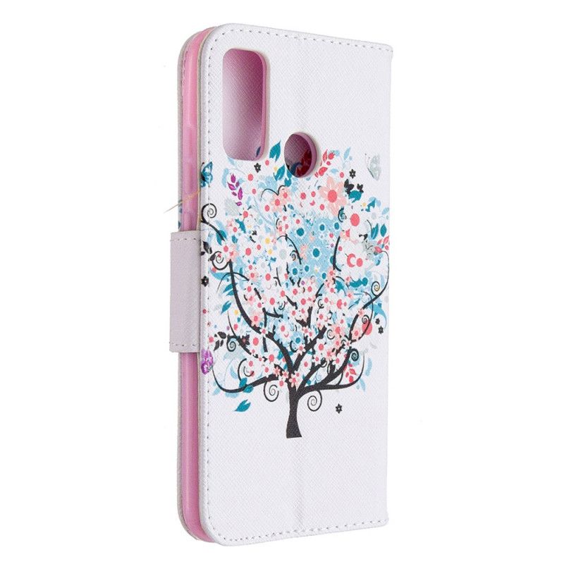 Folio Deksel for Huawei P Smart 2020 Blomstret Tre