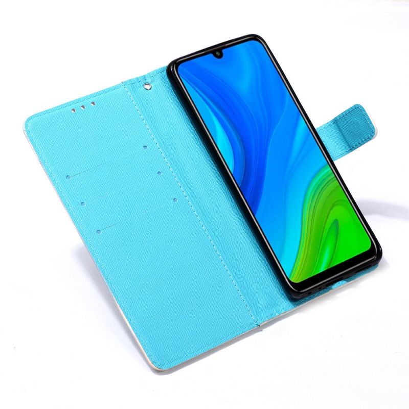 Folio Deksel for Huawei P Smart 2020 Gyldne Tanga Sommerfugler