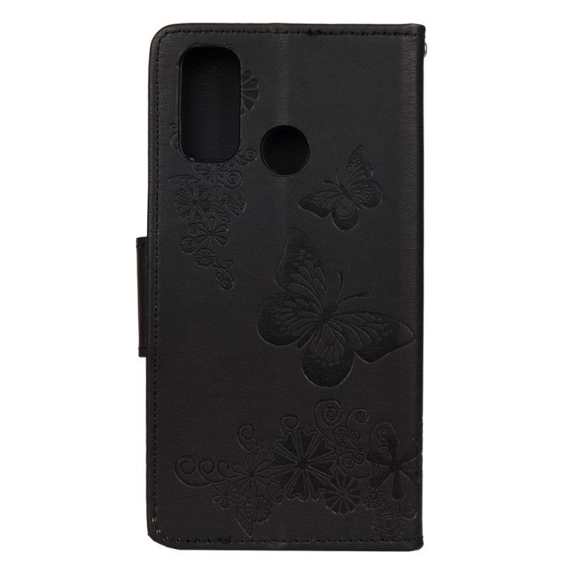 Folio Deksel for Huawei P Smart 2020 Svart Fantastiske Tanga Sommerfugler