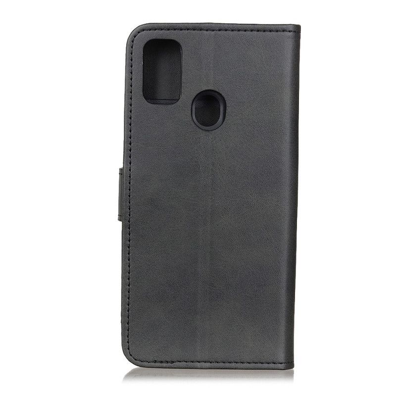 Folio Deksel for Huawei P Smart 2020 Svart Retro Matt Skinneffekt