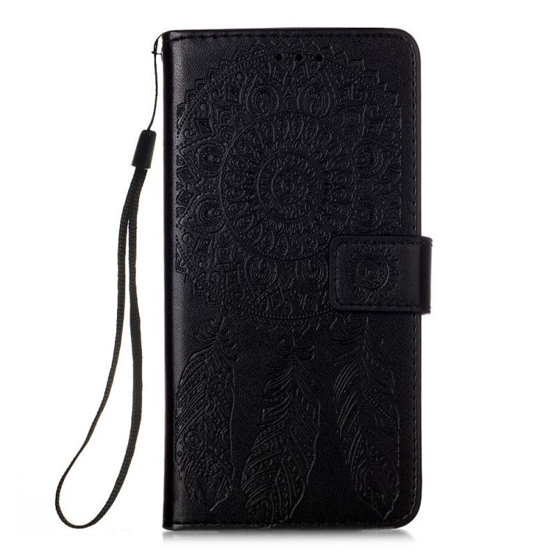 Folio Deksel Huawei P Smart 2020 Svart Dreamcatcher-Trykk Og Tanga