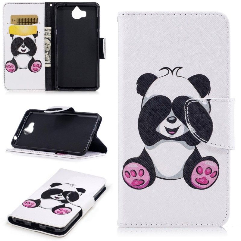 Folio Deksel Huawei Y6 2017 Morsom Panda