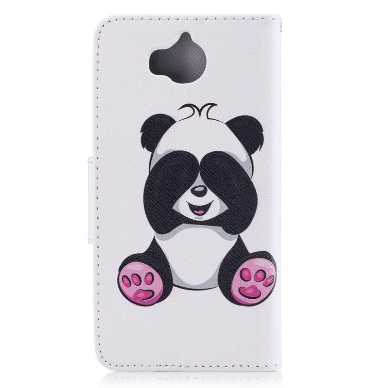 Folio Deksel Huawei Y6 2017 Morsom Panda